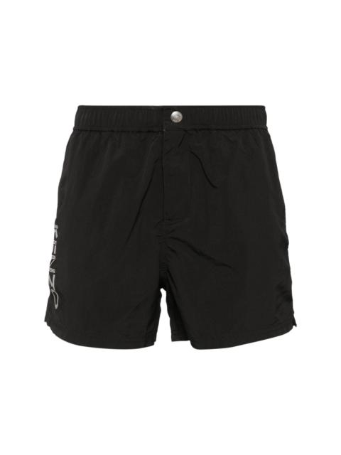 logo-print elasticated-waist shorts