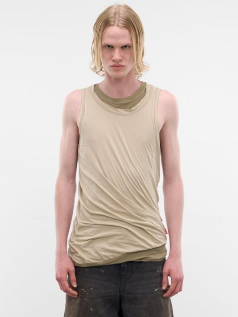 Diesel Beige Layered Twisted Tank Top