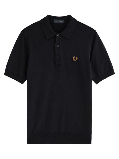 Fred Perry Logo-embroidered Wool-blend Polo Shirt