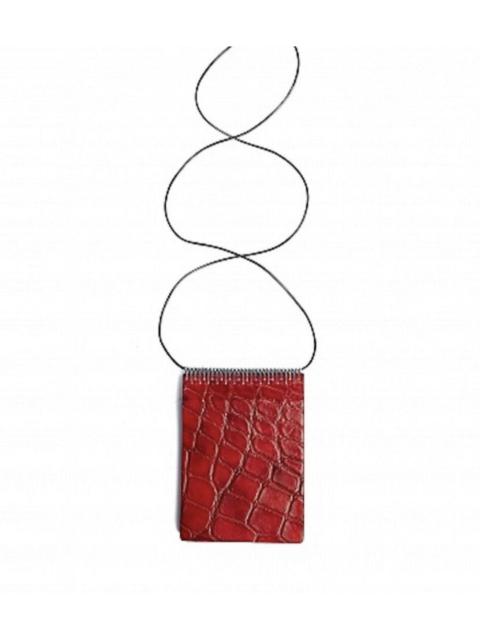 Isaac Sellam Isaac Sellam Vs. Scunzani Crocodile Leather Wallet in Red