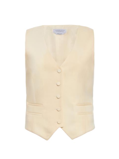 GABRIELA HEARST Coleridge Vest in Ivory Virgin Wool