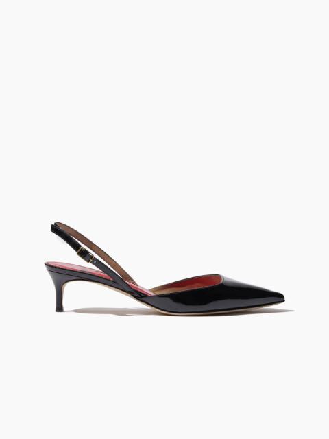 CAROLINA HERRERA Patent Leather Kitten Heel Slingback