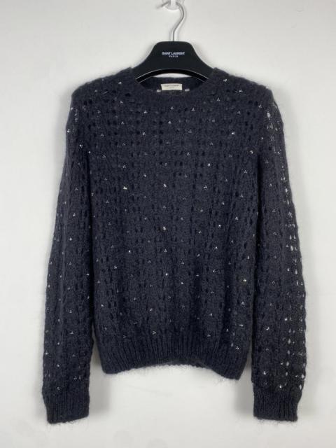 SAINT LAURENT SLP 15FW Dimond Hollow Sweater S