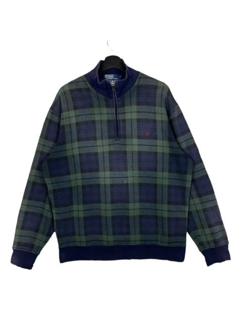 Ralph Lauren Vintage Polo Ralph Lauren Plaid Half Zip Sweatshirt Size L