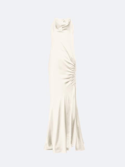 LAPOINTE Satin Cowl Neck Tab Gown