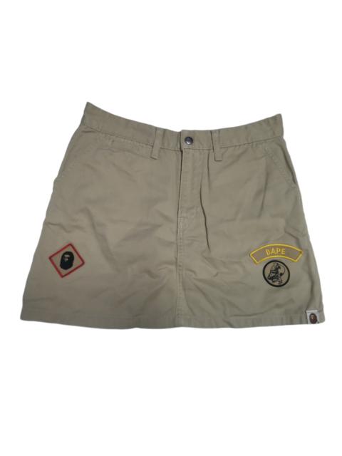 A Bathing Ape BAPE Mini Skirt Patches Sexy Japan