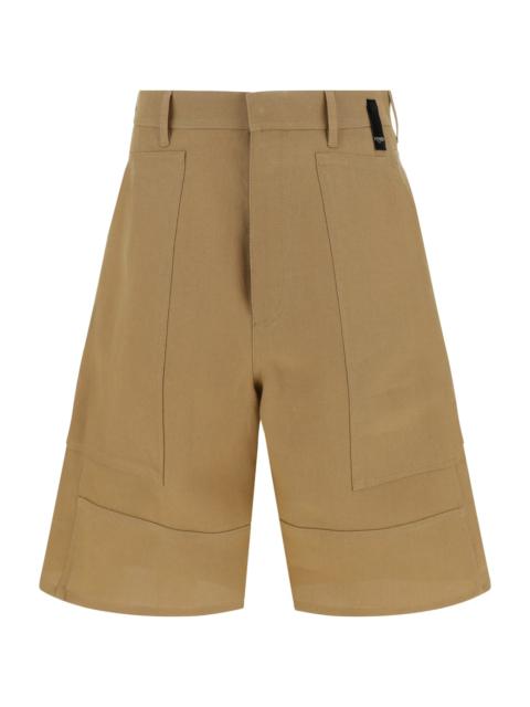 FENDI Canvas Bermuda Shorts