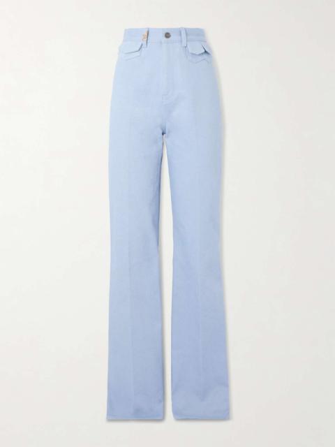 High-rise straight-leg jeans Blue