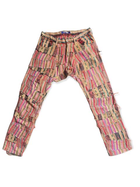 Junya Watanabe MAN SS05 Native Stripes Patchwork Drop Crotch Pants Navajo Scab