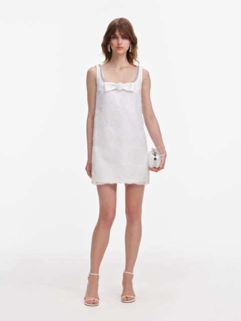 self-portrait White Tulle Lace Mini Dress