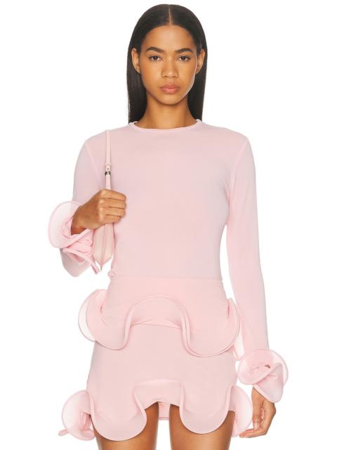 SID NEIGUM Wave Sleeve Bamboo Top