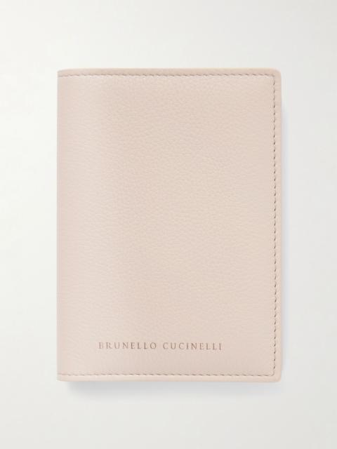 Brunello Cucinelli Embossed textured-leather cardholder Ivory