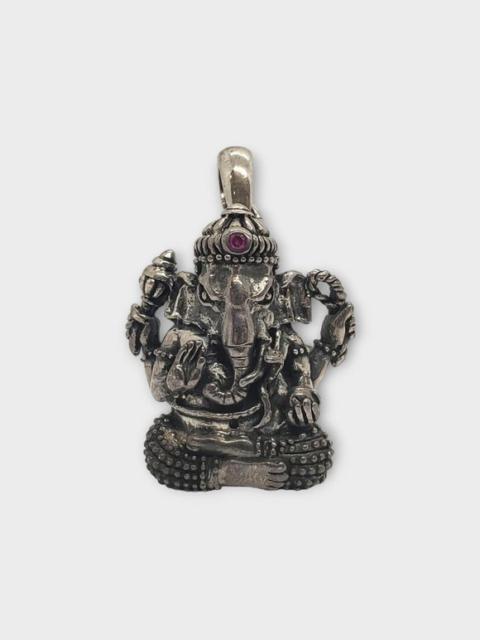 Other Designers Handmade - Ganesha .925 Silver pendant with ruby