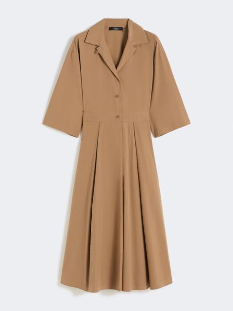WEEKEND Max Mara Cotton-poplin midi shirt dress - TOBACCO