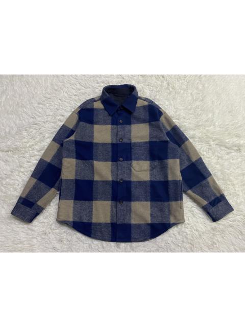 Other Designers Flannel - Uniqlo Polyester Rayon Button Up Checked Flannel