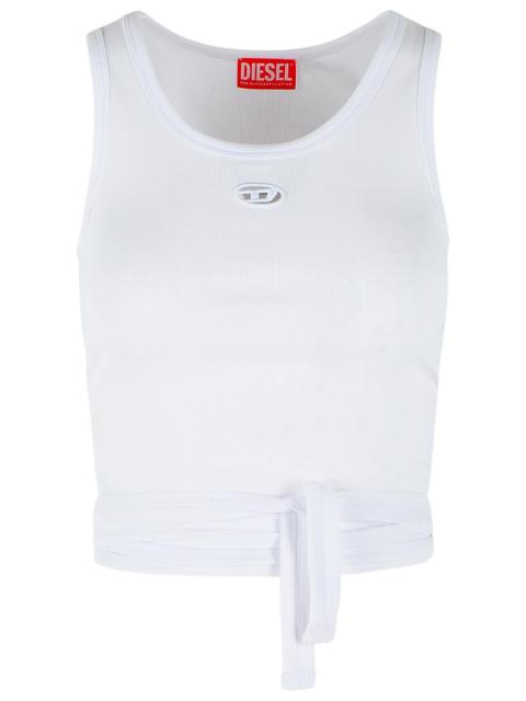 Diesel Diesel 'Anky' White Cotton Tank Top Women