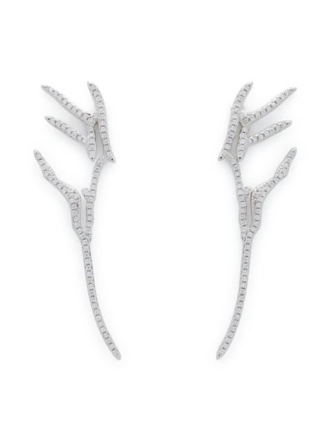 Collina Strada CRYSTAL CLEAR PAVE WING EARRINGS