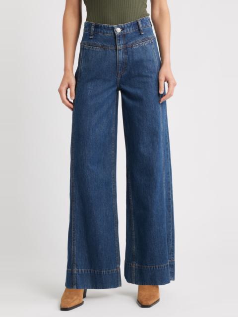 rag & bone rag & bone Selah High Waist Wide Leg Jeans in Kenme at Nordstrom