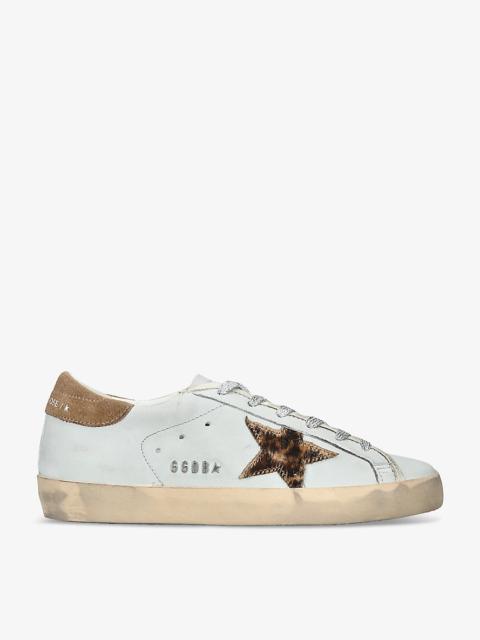 Superstar 60518 leather low-top trainers