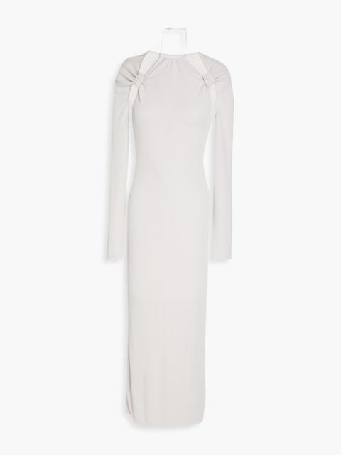 JACQUEMUS Nodi cutout knotted jersey midi dress