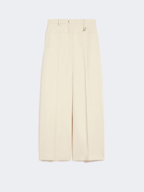 Sportmax Oversized gabardine trousers - VANILLA