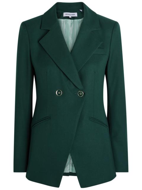 VERONICA BEARD Veronica Beard Amos Double-breasted Woven Blazer Jacket