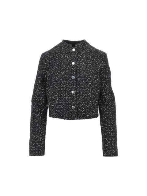 EMPORIO ARMANI Emporio Armani Sequinned Denim Short Jacket Blue
