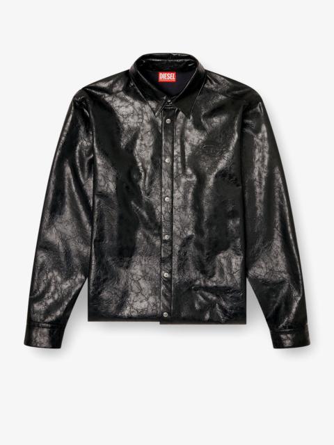 Diesel Diesel S-Simply-Qmbu Faux-Leather Shirt