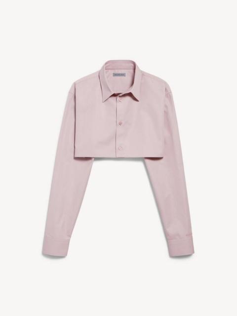 BALENCIAGA Women's Cropped Shirt in Dusty Pink