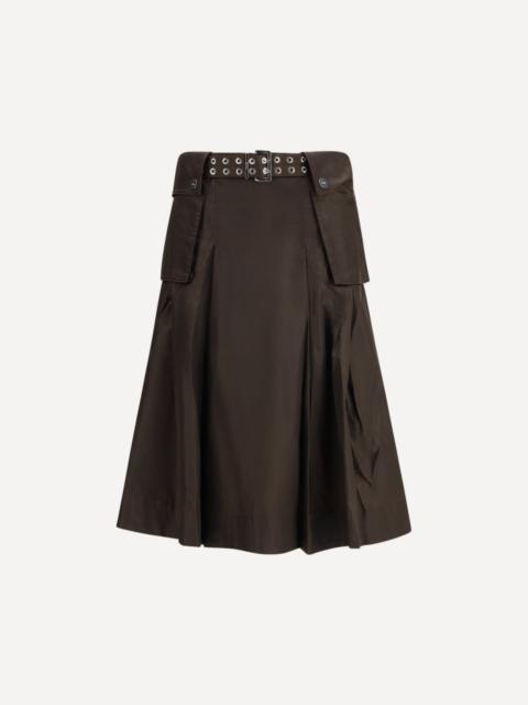 GANNI Duchesse Nylon Pleated Skirt