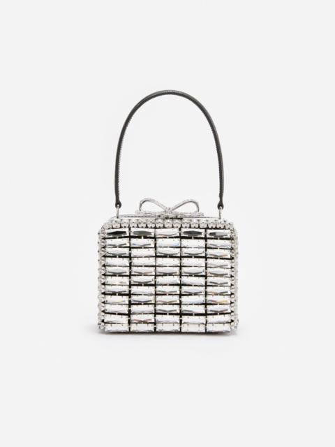 self-portrait Silver Crystal Micro Bag