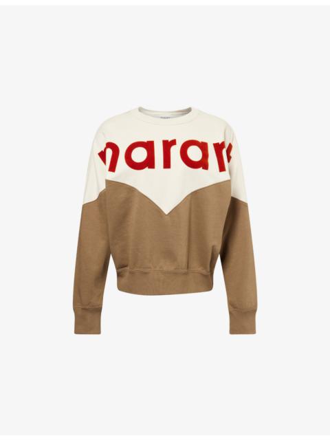 Isabel Marant Étoile Houston Flocked-Logo Cotton-Blend Sweatshirt