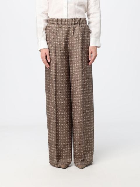 Max Mara Max Mara Women Max Mara Vischio Silk Palazzo Trousers With Paisley Print