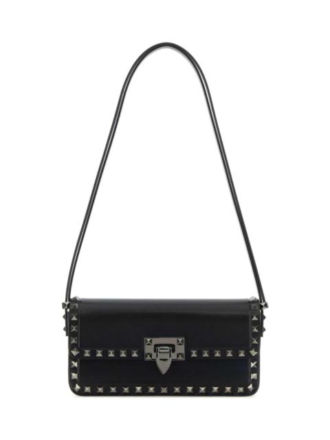 Valentino Black Leather Rockstud Shoulder Bag