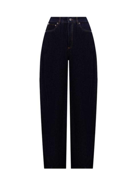 Givenchy Givenchy Women Dark Blue Jeans With Logo Patch