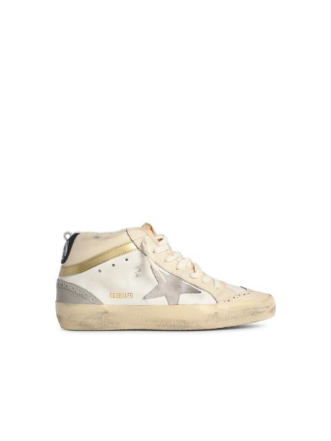 Golden Goose Golden Goose 'Mid Star Double Quarter' White Pele Sneakers Women