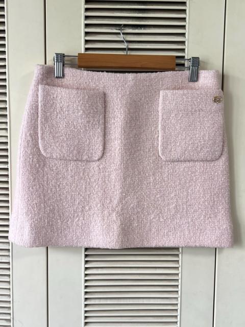 CHANEL Chanel Castle Collection Pink Wool Skirt