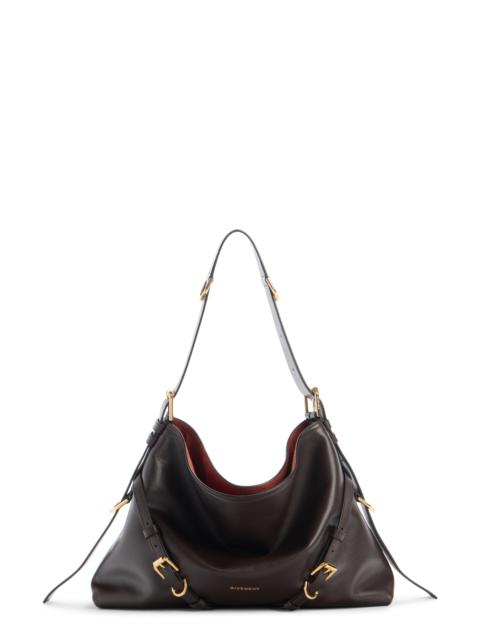 Givenchy Givenchy Medium Voyou Leather Shoulder Bag in Chocolate at Nordstrom