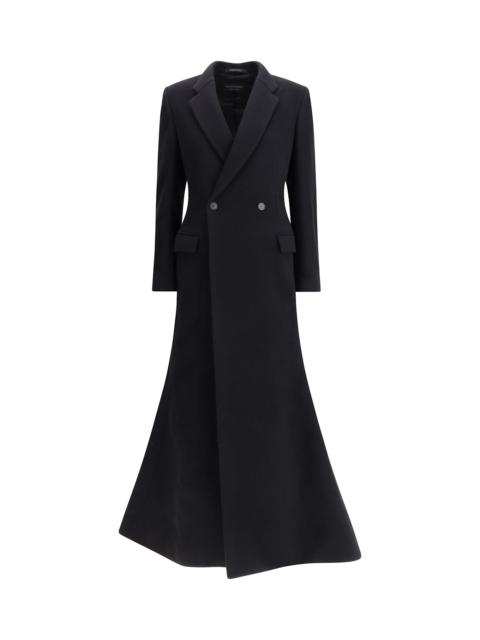 BALENCIAGA Oversized Godet Double-breasted Coat