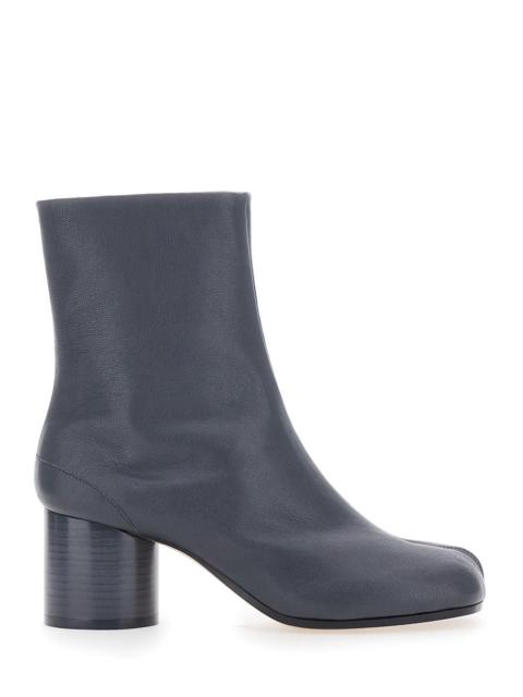 Maison Margiela Maison Margiela Women Grey Ankle Boots With Tabi Toe And High Block Heel In Leather For Women