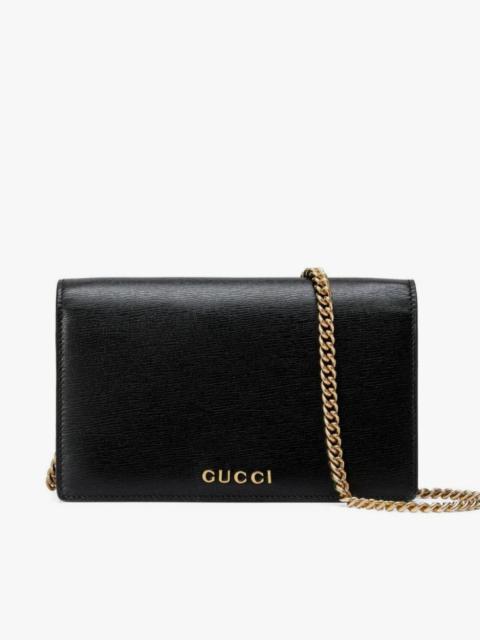 GUCCI Gucci Logo Wallet On Chain Crossbody