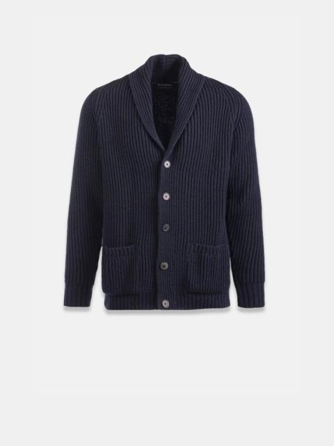 GLOVERALL Men's Shawl Collar Cardigan Navy