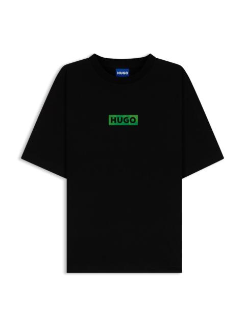 HUGO COTTON-JERSEY T-SHIRT WITH PRINTED ARTWORK