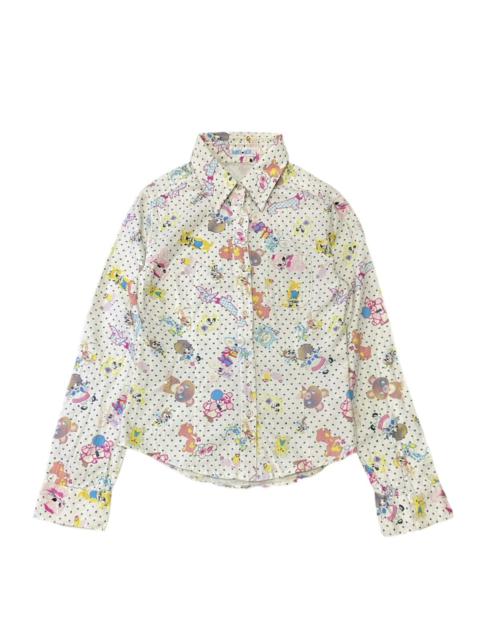 Angel Blue Full Printed Button Up Shirt