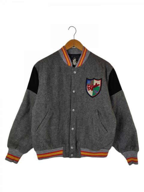 Other Designers Varsity - Eljohn Classic Grey Wool Jacket Bomber Streetwear