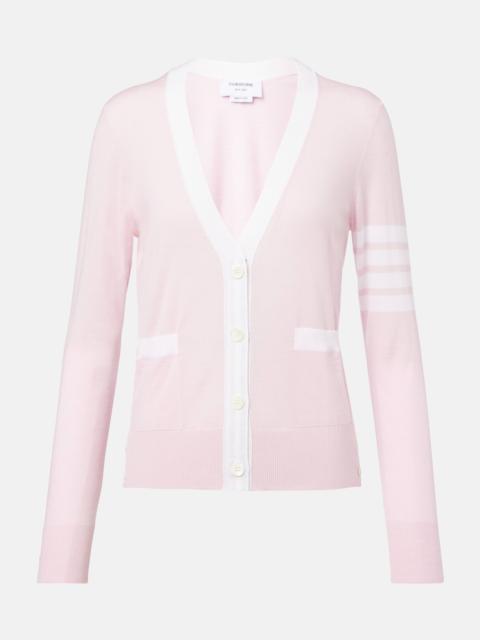 4-Bar virgin wool cardigan
