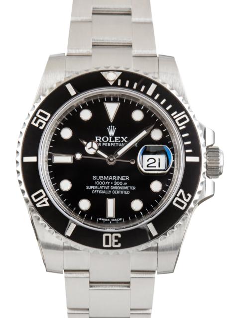 ROLEX Used Stainless Steel Rolex Submariner Ref 116610 Ceramic Bezel