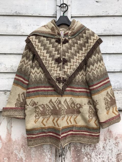 Other Designers Japanese Brand - Bonaaru Aztec Navajo Design Poncho Jacket