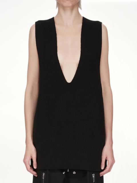 Rick Owens V Tank Sweater in Black