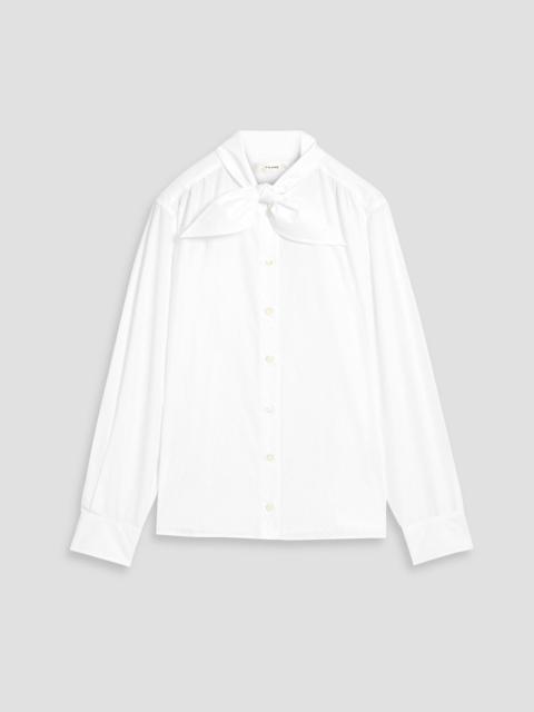FRAME The Wednesday bow-detailed cotton-poplin shirt